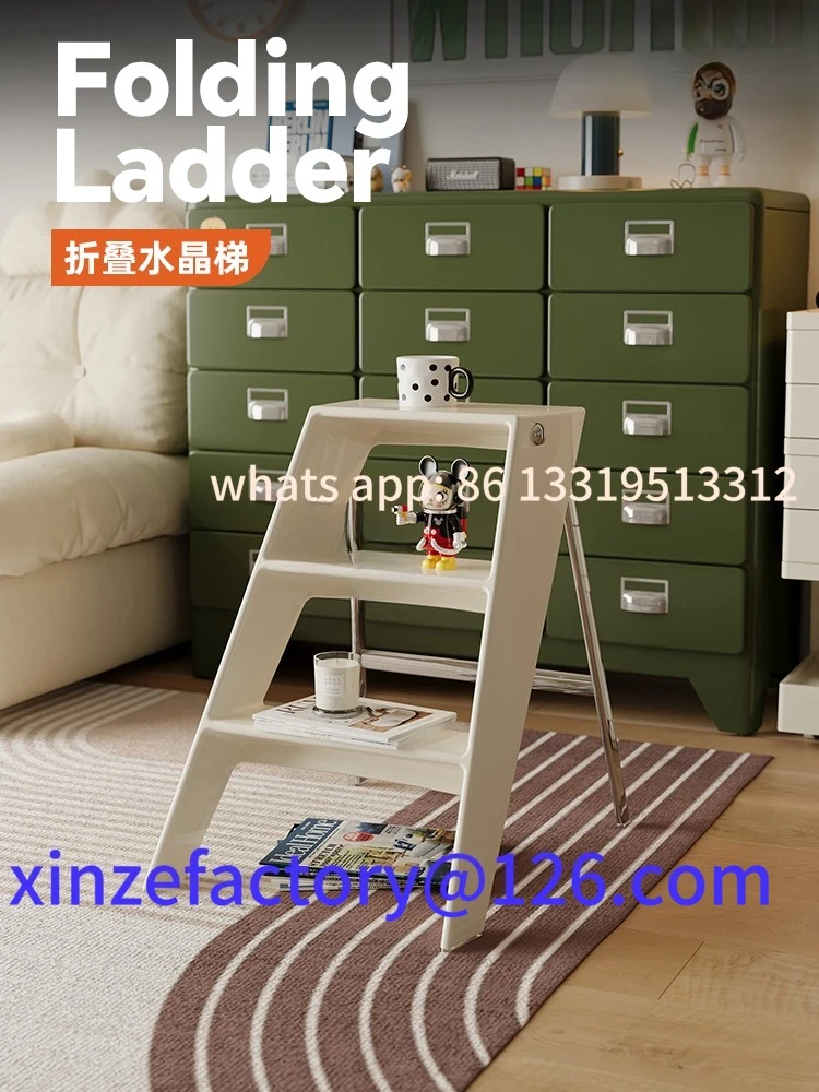 

Customizable household folding ladder stool indoor multi-function