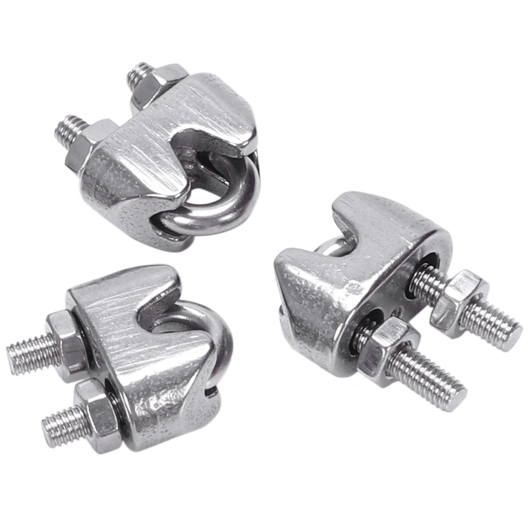 DT17 24Pcs 2mm 1/16 Inch Stainless Steel Wire Rope Cable Clamp, Fastener Clamp for Ships & Vessels, M2 Size