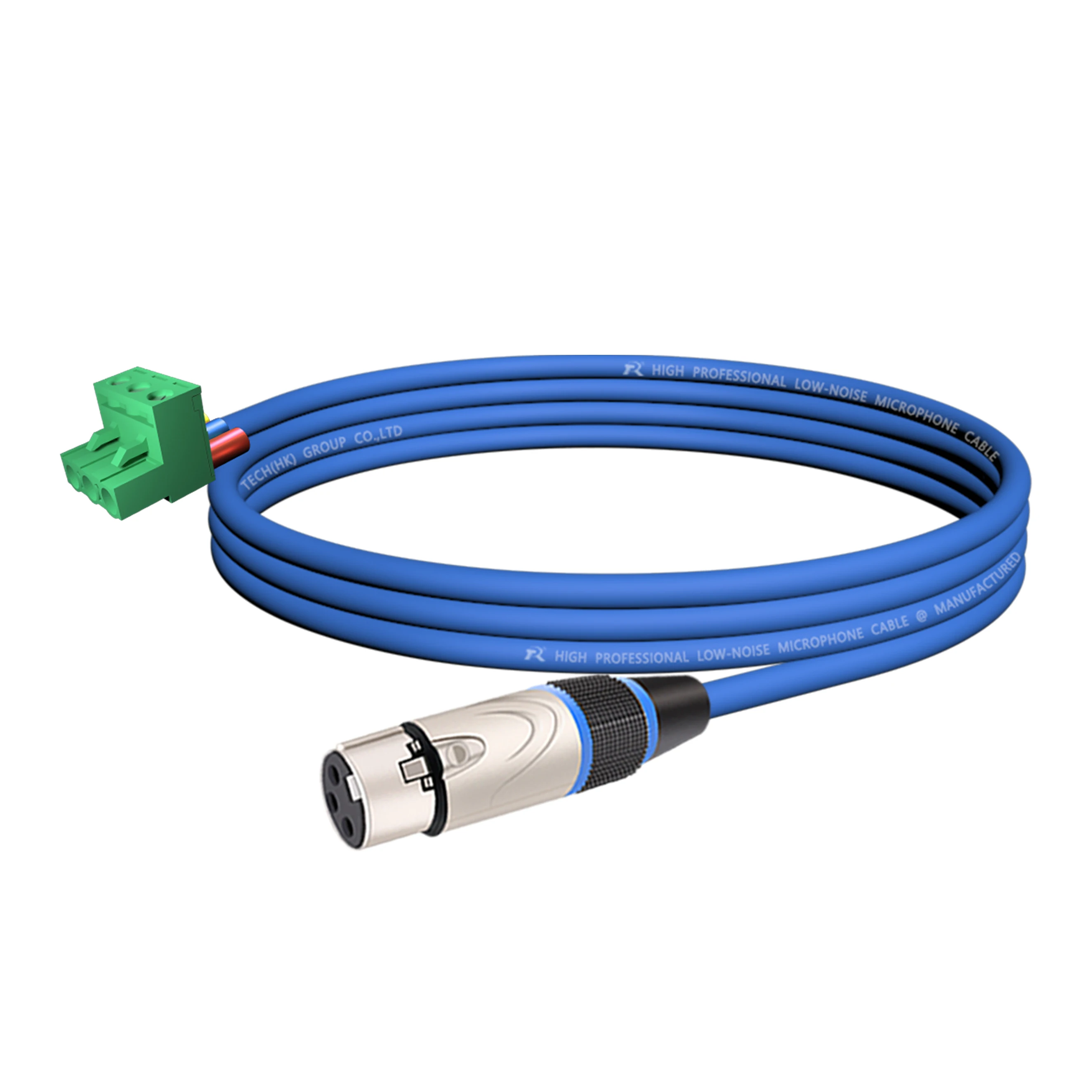 Phoenix-Terminal, direkter 3P-XLR-Anschluss, mit abgeschirmtem Kabel, silberfarbener Metallanschluss mit Anti-Zug-Hülse, zur Konvertierung von Audiogeräten – Detail 6