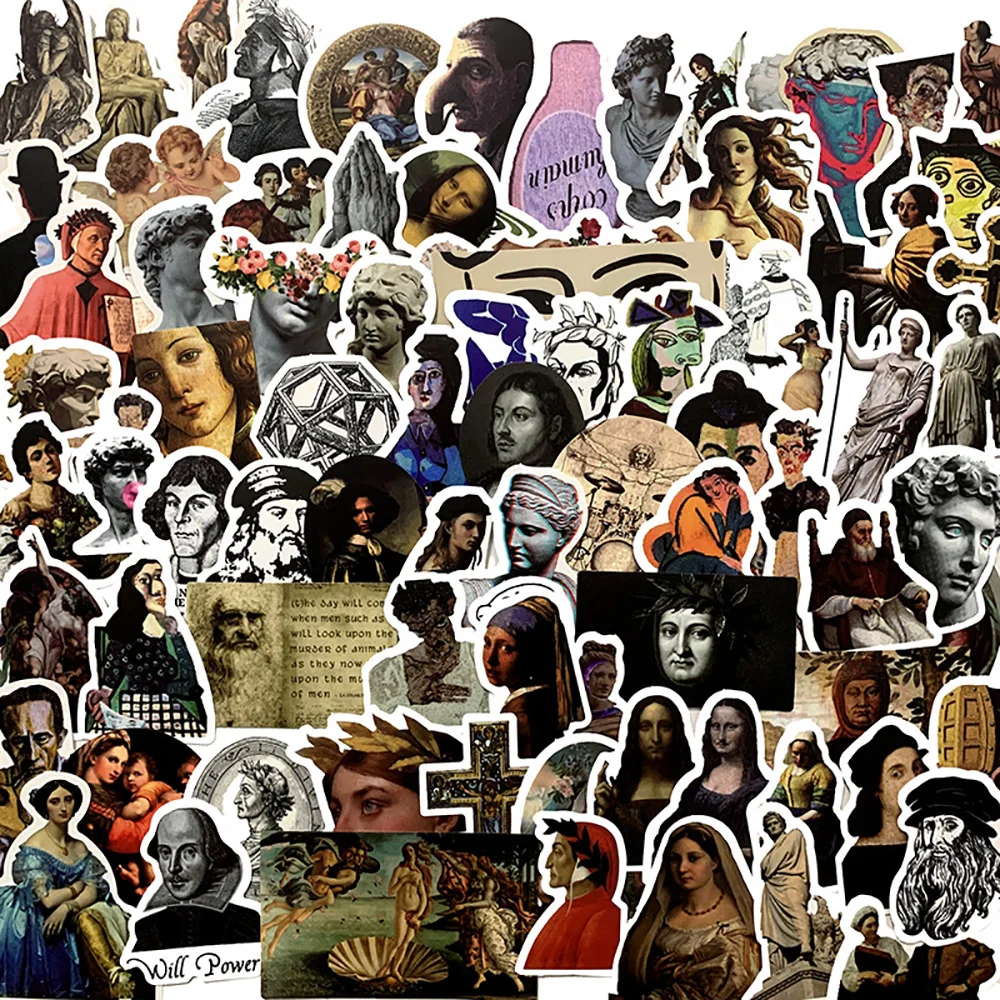 10/30/50/100pcs Ästhetik Kunst Renaissance Aufkleber Dekoration Laptop Koffer Scrap booking Helm Telefon Retro Aufkleber Kinderspiel zeug