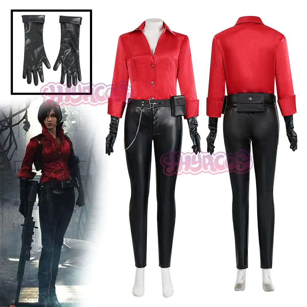 AAda WWong Cosplay Kostüm Handschuh EEvil Hosenanzug Kostüm Spiel Rollenspiel Outfits Halloween Cosplay Kostüm Party Zubehör