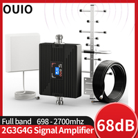 OUIO 4G LTE Cellular Amplifier Mobile network 4G Signal Booster 1800 2100 2600 MHZ Repeater GSM Cell Phone signal Repeater Kit