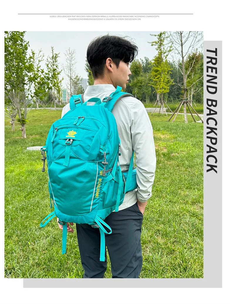 Outdoor Climb Bag, Rainproof Nylon Wear-Resistant,Multifunctional Camping, Cycling,Travel,Large Capacity Hiking Sports Backpack