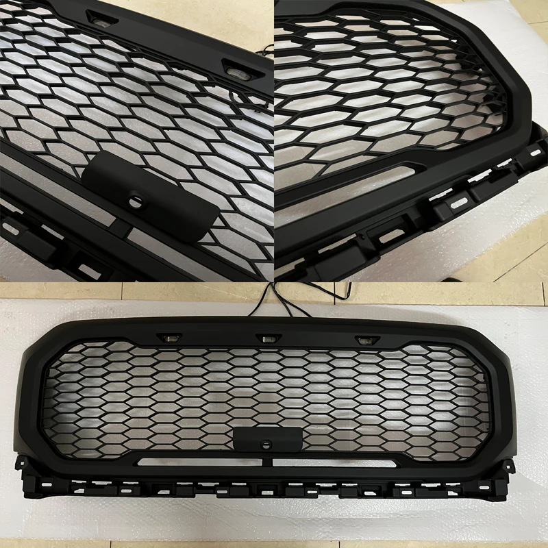 Per F-150 LED Racing Grill per F150 Raptor Style griglie per auto 2021 2022 2023 griglie anteriori nere paraurti Mesh Cover griglia del radiatore