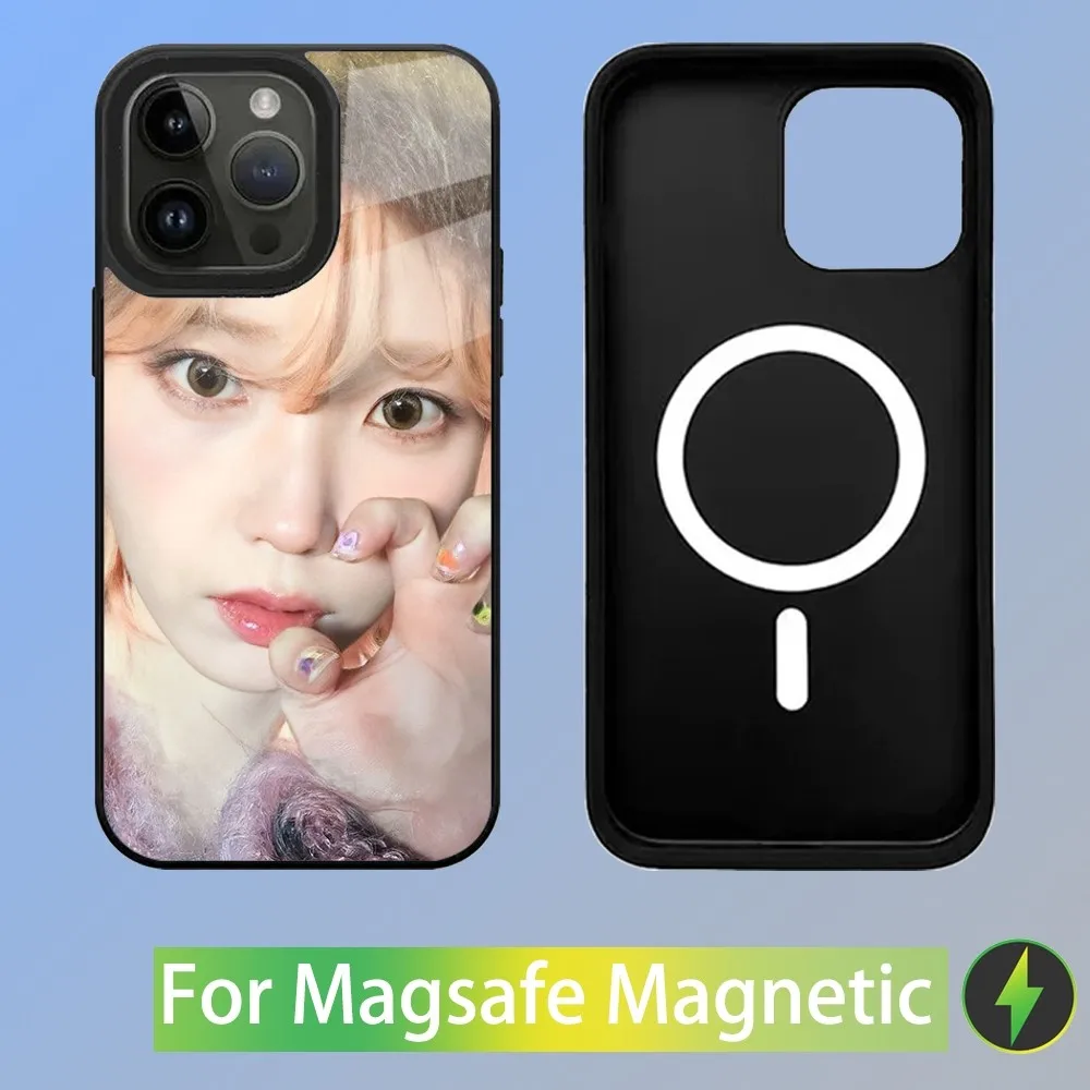 IU Lee JiEun Phone Case For iPhone 15,14,13,12,11,Plus,Pro,Max Mini Magsafe Magnetic Wireless Charging