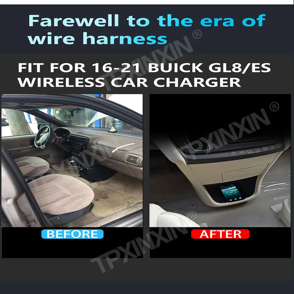 For Buick GL8 ES 2017-2019 Quick QI Car Wireless Charger Fast Charging Intelligent Infrared Mobile Phone Dashboard