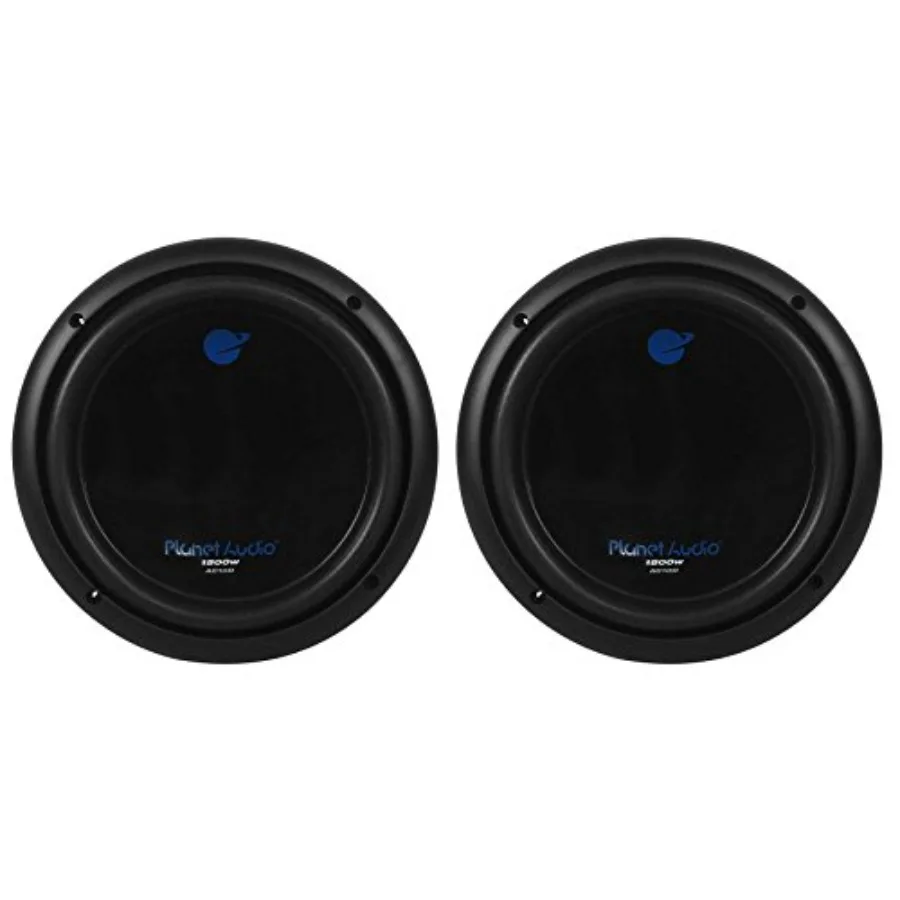 

Car audio subwoofers for vehicle installation, stamped steel basket with polypropylene cone and foam surround, black, 10-inch 3