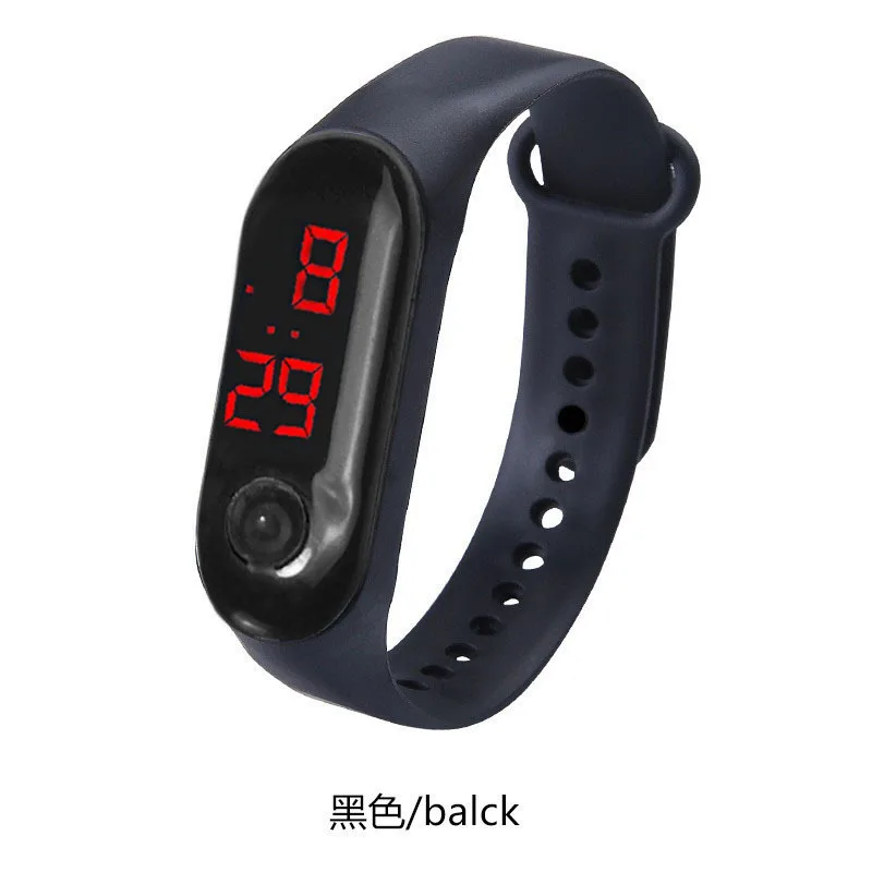Damski zegarek sportowy Ekran LED Dzieci Outdoor Sports Elektroniczny zegarek Mężczyźni Silikonowy pasek Wirstwatch Zegar studencki Relogio