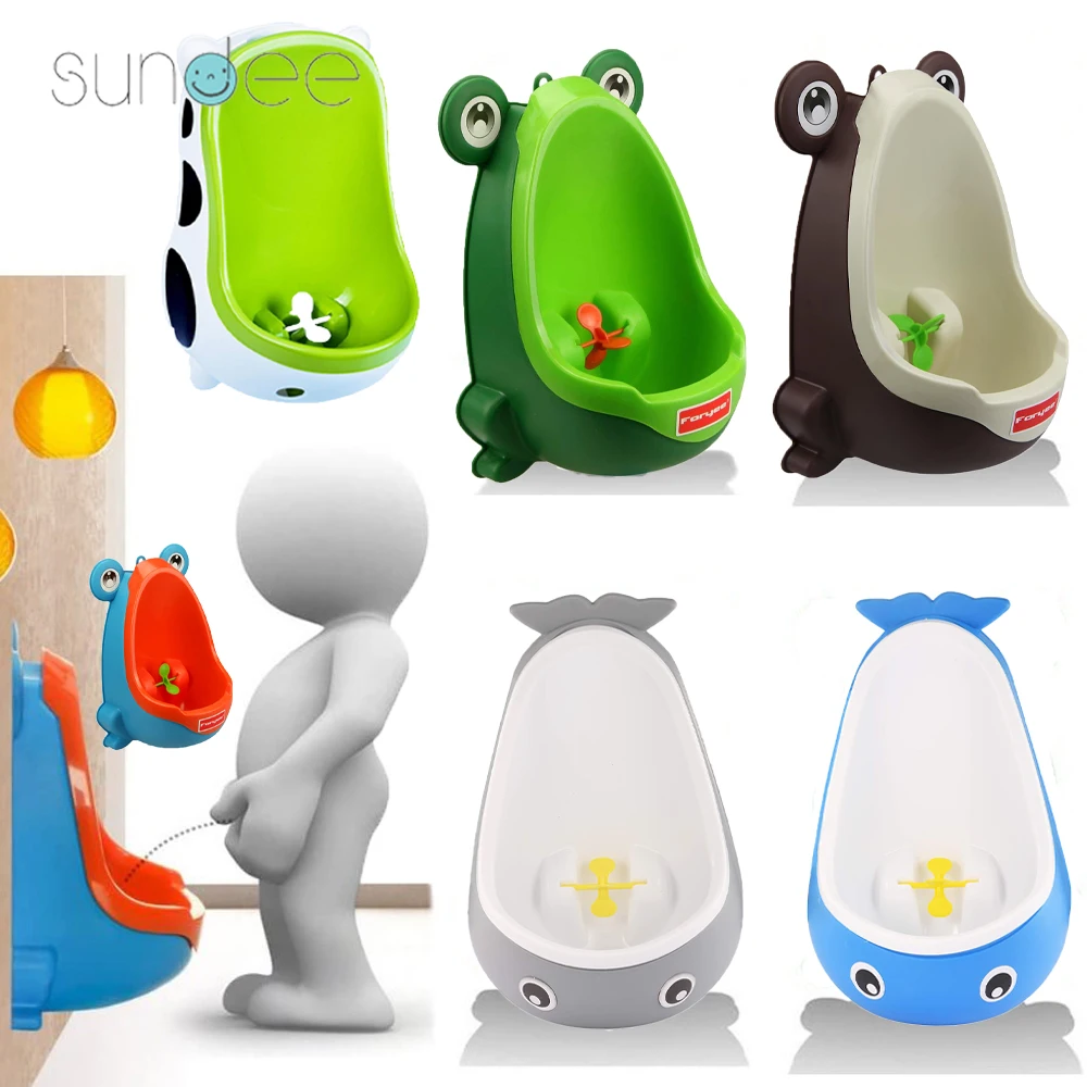 Baby Potty Toilet Cute Frog Whale Cow Boys Urinal Children Stand Vertical Pee Infant Toddler Toilet Training Urinal Wall-Mounted