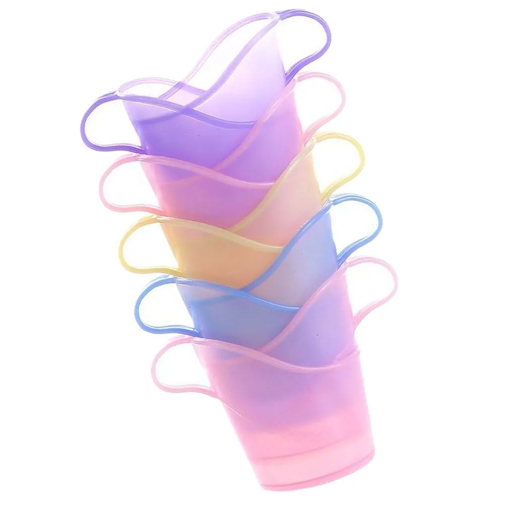 

10 Pcs Cup Holder Rack Thickened Paper Cups Hard Plastic Tea Tray Insulated Heat Resistant Transparent Water Cup Anti Scald