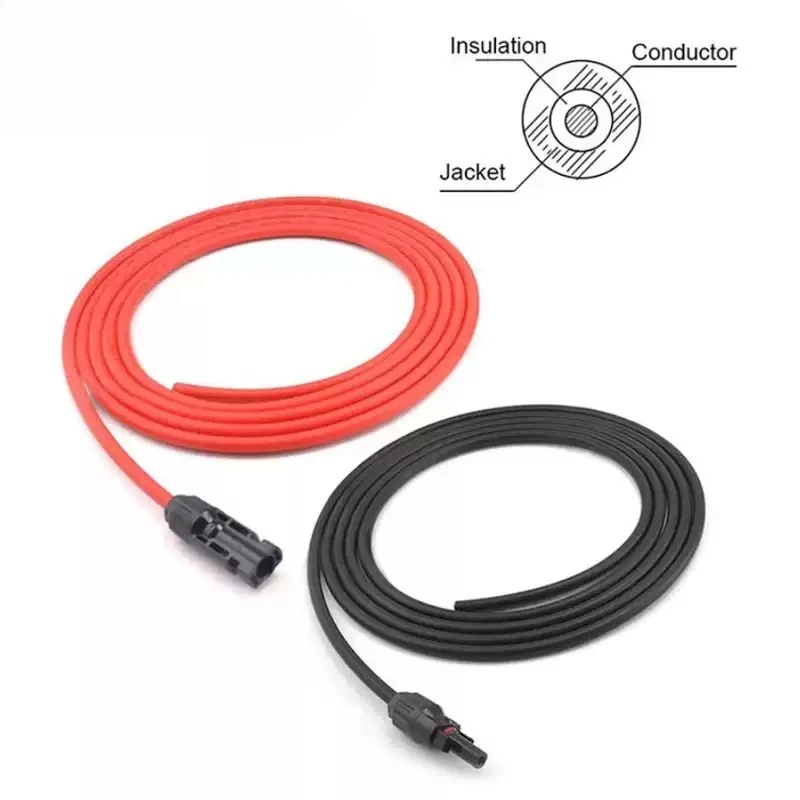 1.5mm² PV DC Wire Solar Photovoltaic Cable With Single End MC4 Connector