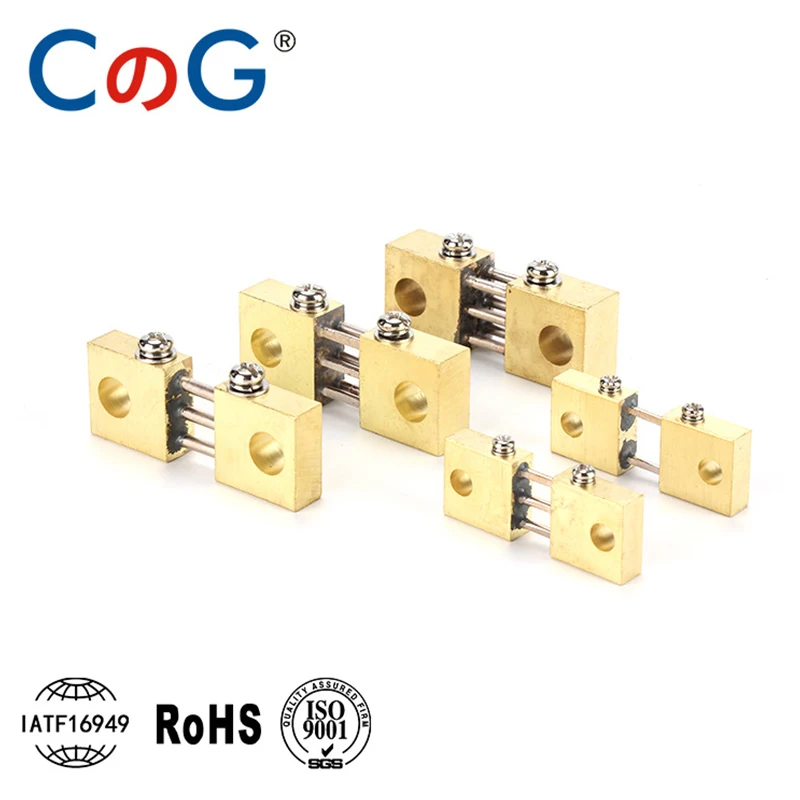 CG FL-19B 75mV Welding Machine Brass Resistor100A/200A/300A/400A/500A 0.5 Class DC Shunt for Current Analogue Panel Meter