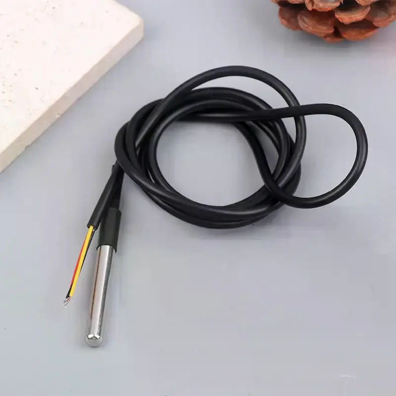 Sonde de capteur de température étanche DS18b20 en acier inoxydable avec câble de 1m pour Arduino