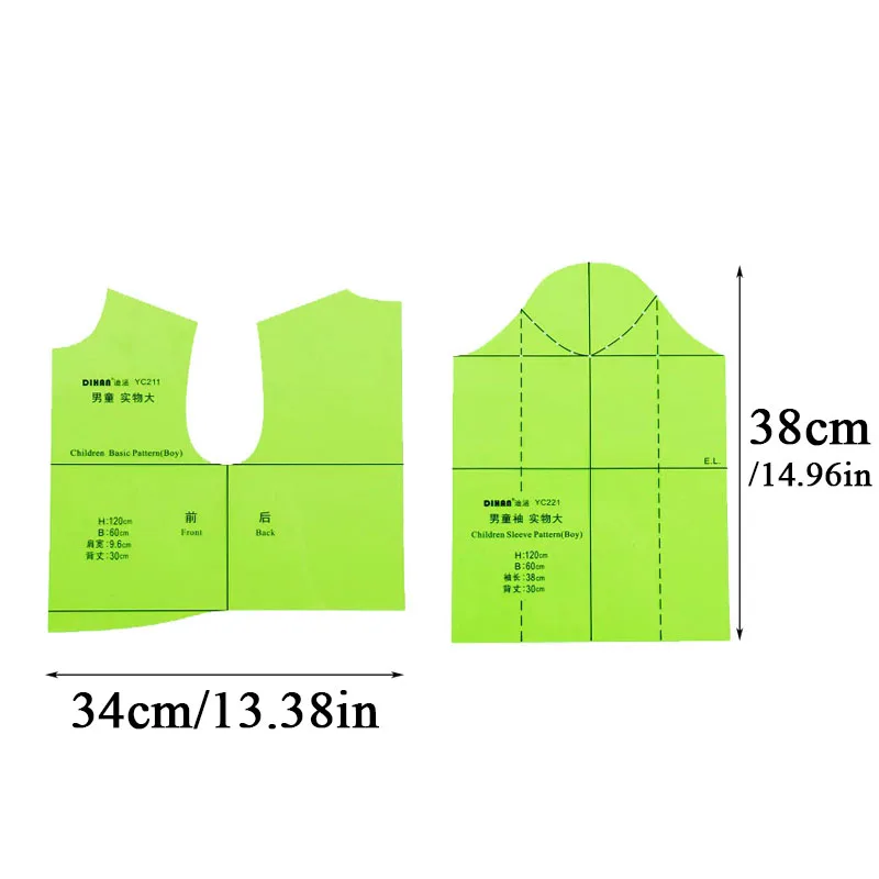 1:1 Full Scale Fashion Children Prototype Template Girl Boy Basic Pattern Fashionistas Patten Making Tools Tailor Clothing Ruler