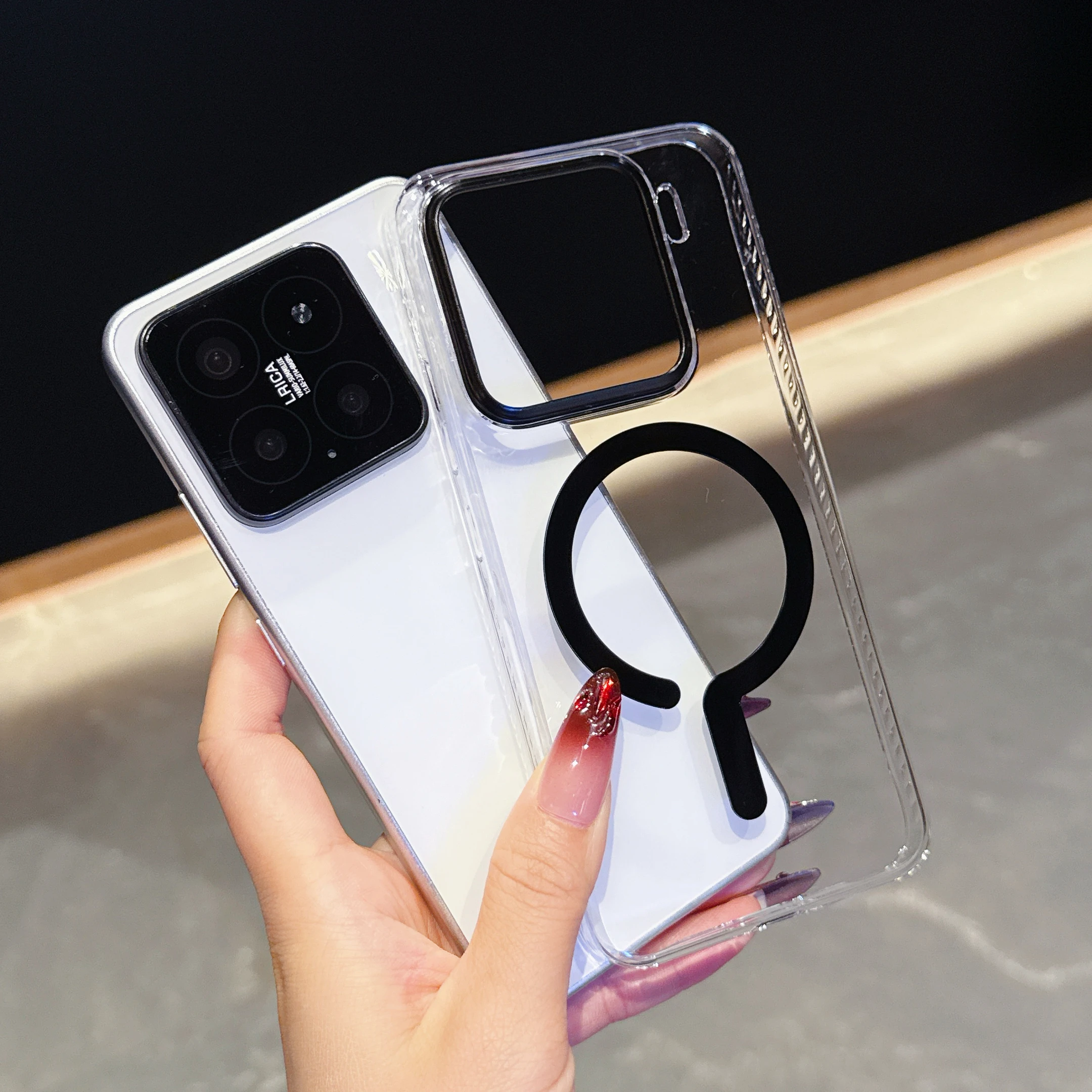 

Чехол для Xiaomi 15 Pro, простой фантазийный прозрачный чехол с вопросительным знаком, магнитный чехол для ПК с защитой от падения, чехол-бампер для Xiaomi MI 15 Pro