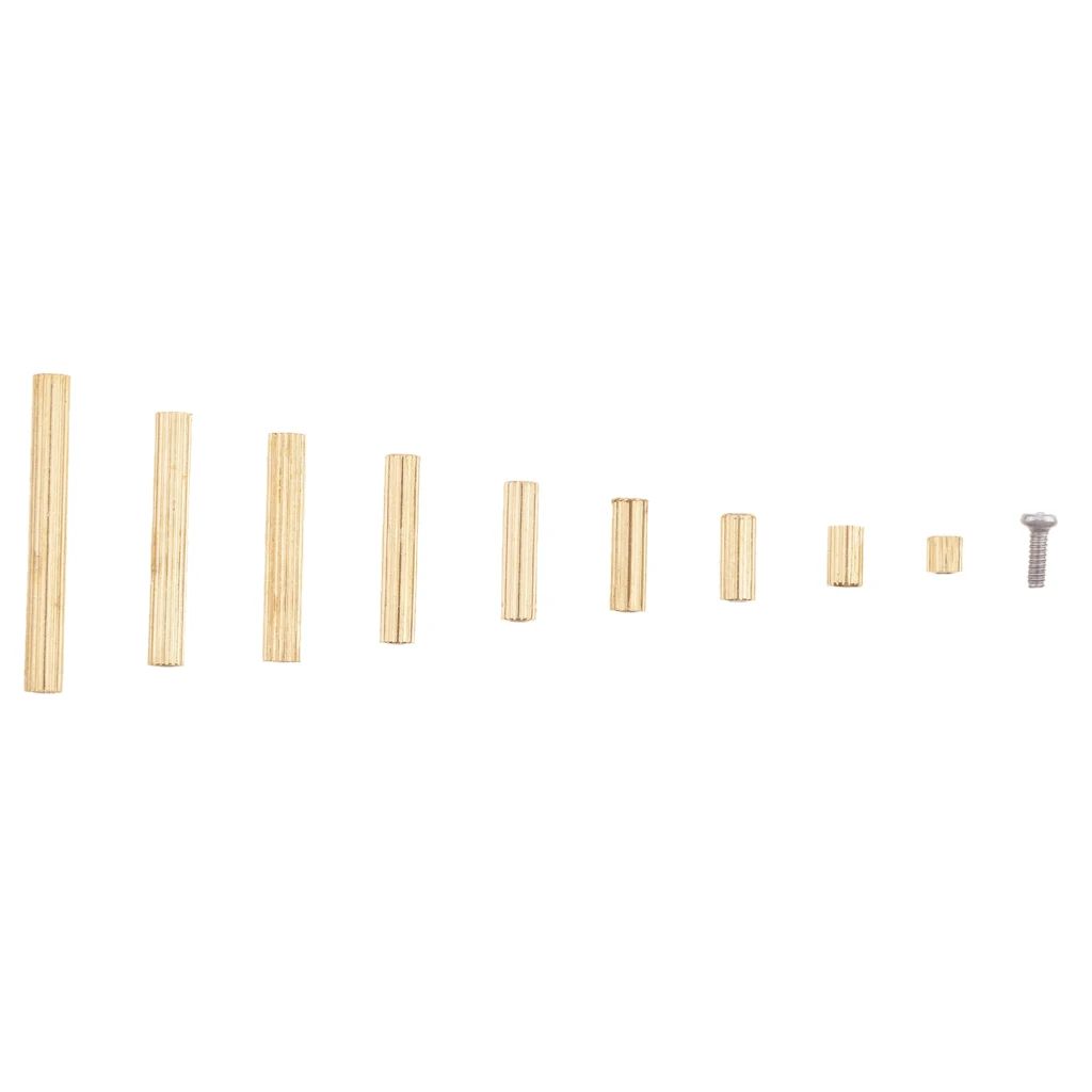 Brass Male Female PCB Spacer Screw Nut Kit M2 with Stainless Steel Fasteners Standoff Assortment for Automotive and Marine Use