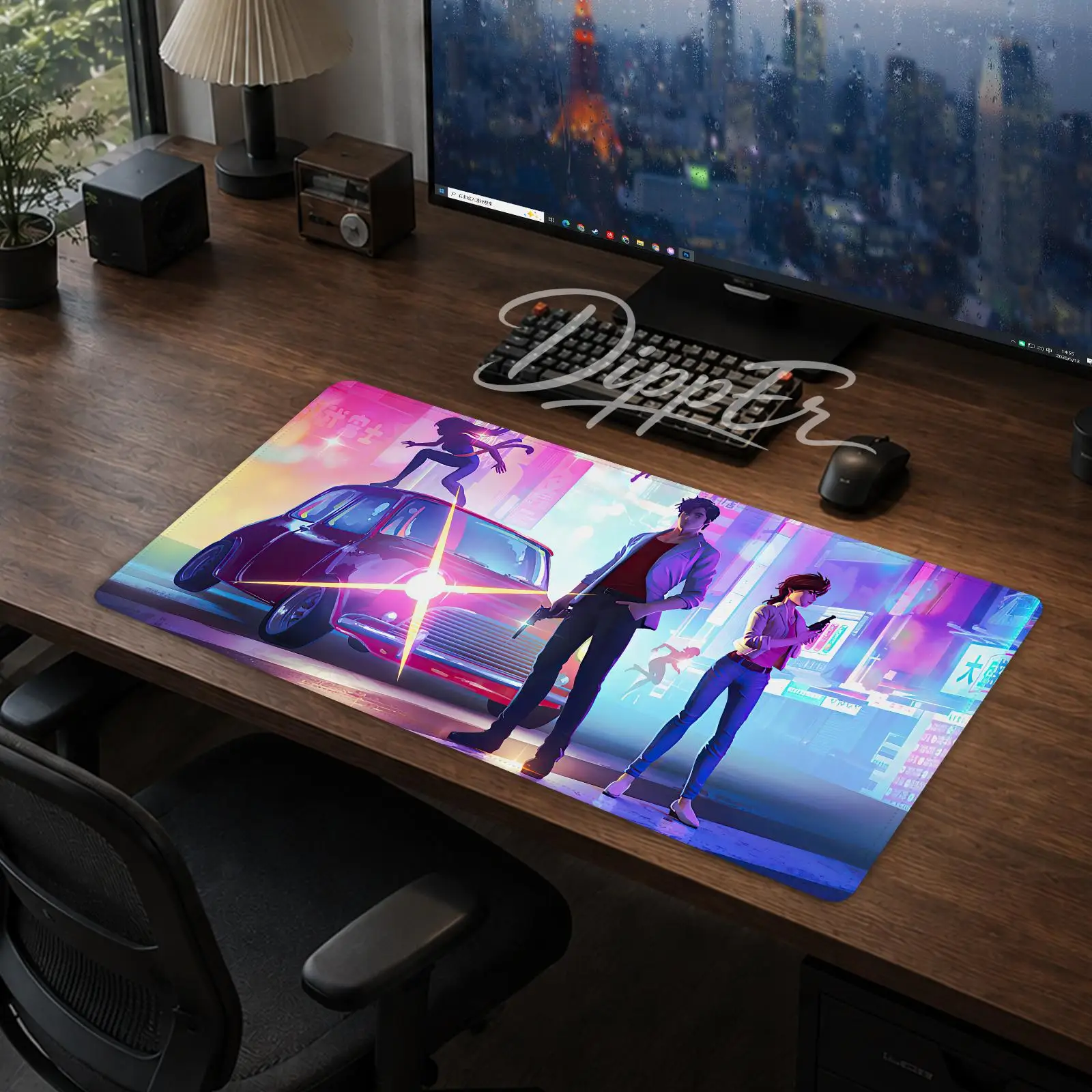 City Hunter Mouse Pad Office Large Desk Mat Gaming Mousepad Rubber Bottom Non-Slip Cushion 900X400