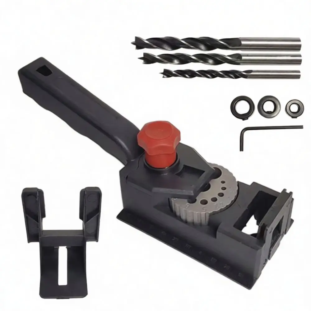 Woodworking Drill Guide Jig 10 Hole Positioning Locator Tool For 3mm To 12mm Drill Bits Precision Carpentry Hole Puncher