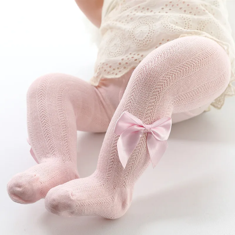 Baby Children Stockings for Summer Soft Breathable Hollow Mesh Bow Boys Girls Pantyhose New baby Bottom Tights for 0-5y