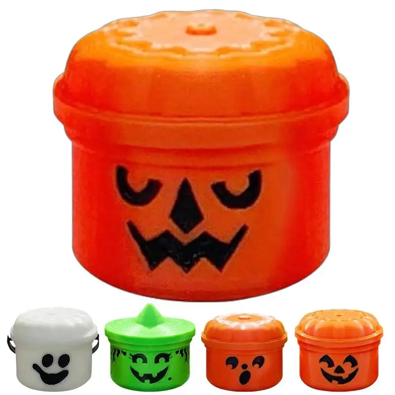 Halloween Pumpkin Bucket Halloween Candy Holder Pumpkin Face Candy Basket Miniature Halloween Nostalgia Buckets Halloween