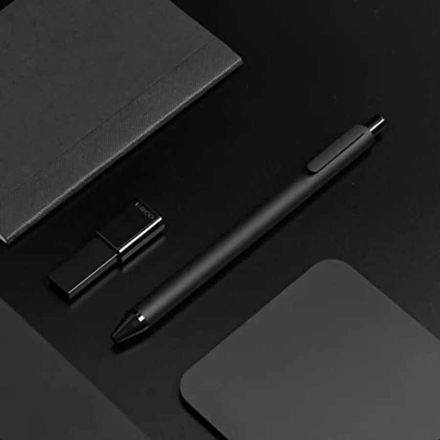 أقلام جل 0.5 ملم حبر أسود رفيع النقاط عدد 10 قطع سريعة الجفاف وكتابة سلسة جمالية للمكتب قابلة لإعادة الملء وقابلة للسحب #4