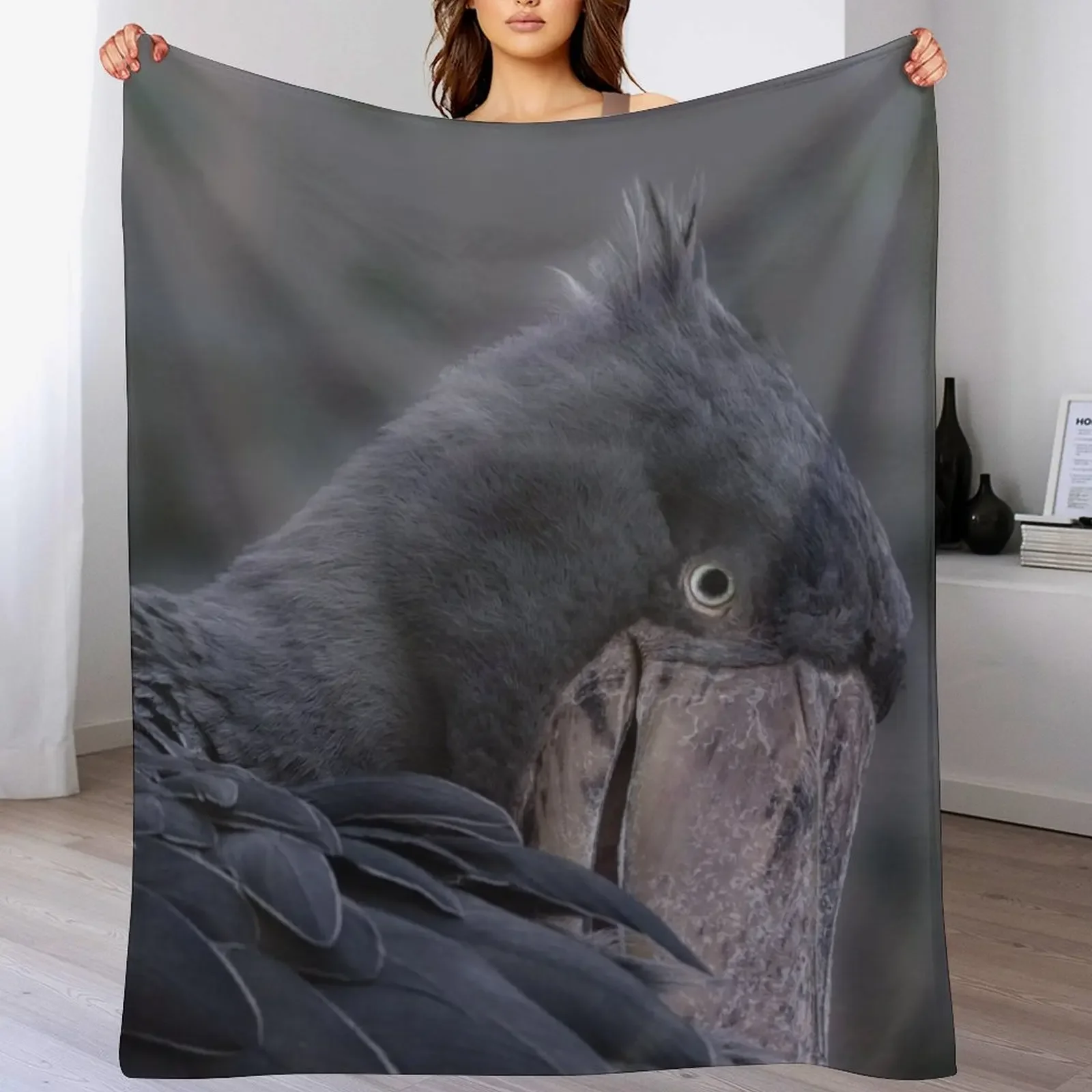 Shoebill Smile Throw Blanket Travel Size Cozy Blanket for Plane Train