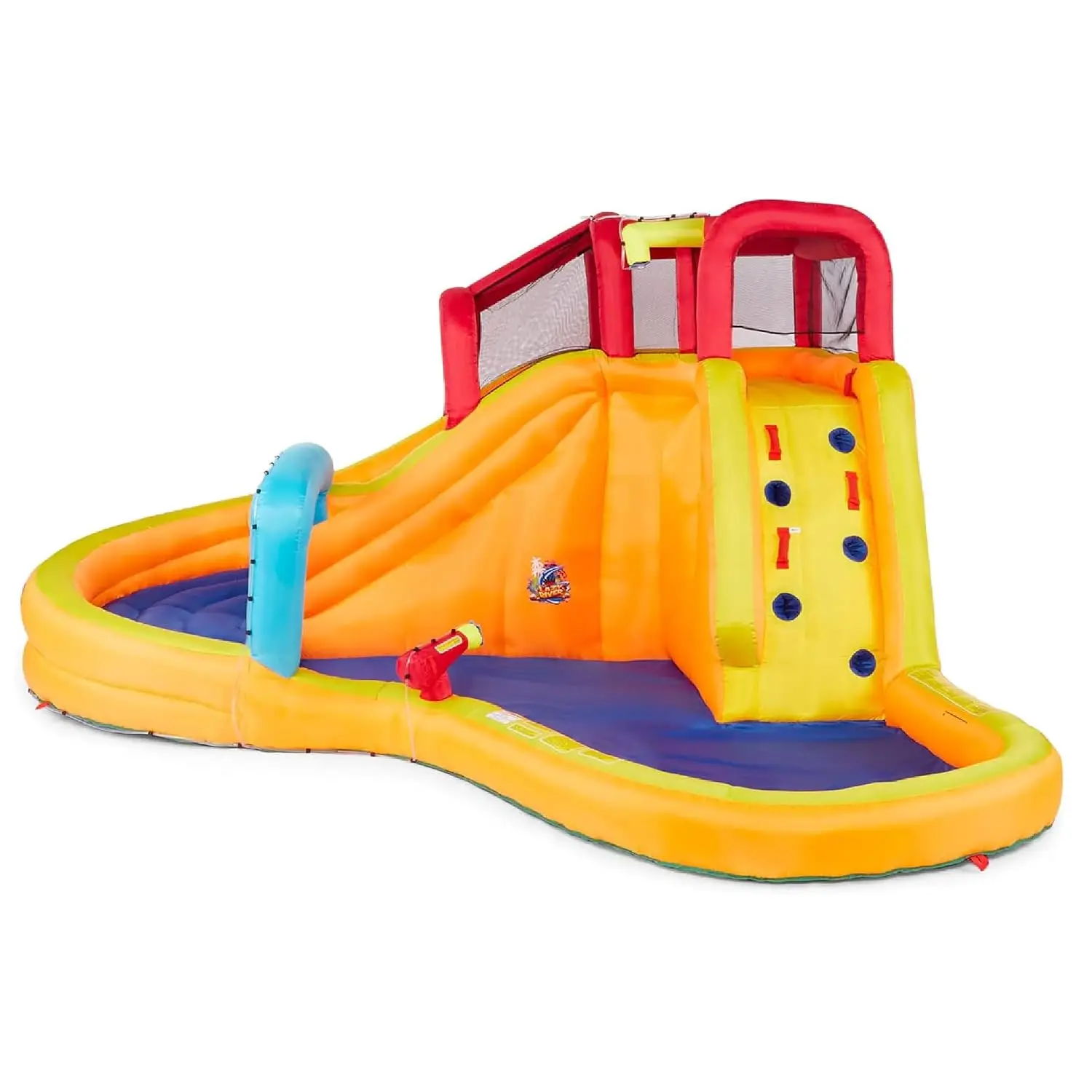 Lazy River Water Park Pool - Waterslide and Cannon - for Kids | 180 x 160 x 95 in, 600 lb Capacity, Ages 5-12, 14000 L, Custom