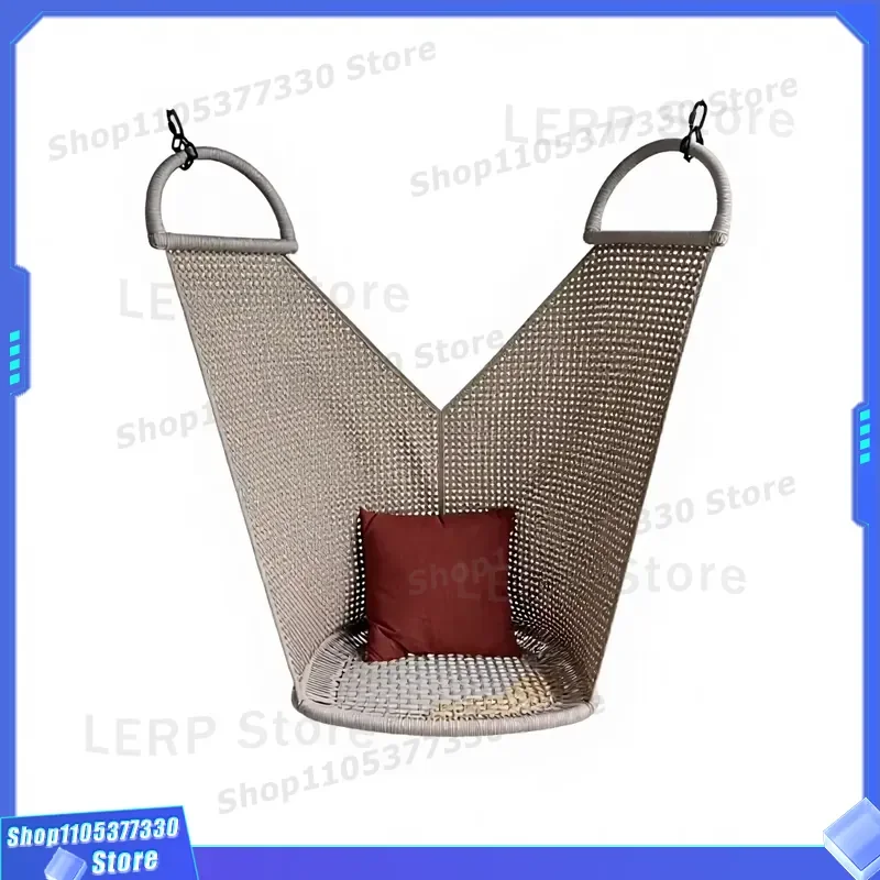 Portable Transparent Mediterranean Polyester Egg Chair Swing Hammock Waterproof Quick-Dry Cushion 1-Person Outdoor Furniture