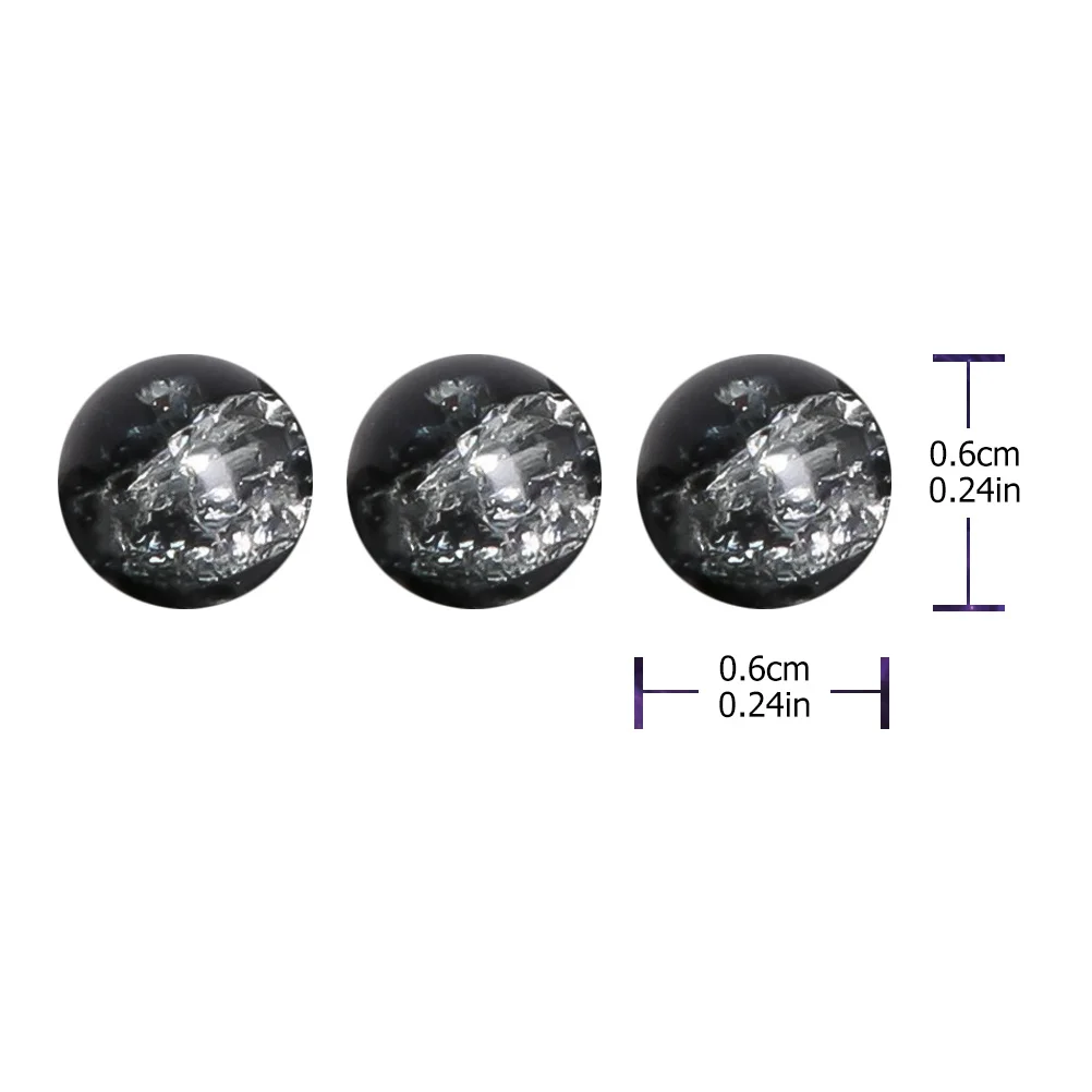 6 مللي متر الخرز الزجاجي الأسود موضة العقيق الطبيعي ثقب صغير الخرز للإبداعية DIY بها بنفسك صنع المجوهرات قلادة سوار إكسسوارات #6