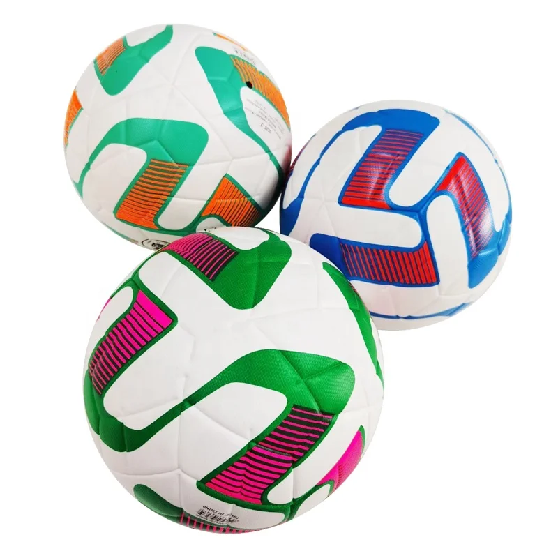 Custom Professional Thermal Bonded Nylon Wound Soccer Balls Size 5 Official Match Standard Indoor Outdoor Football