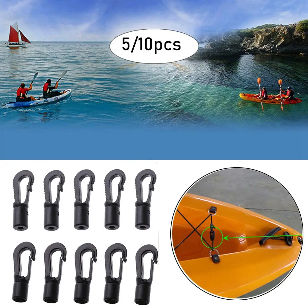 End Cord Plastic POM Clips Boat Kayak Accessories Elastic Ropes Buckles Clothesline Straps Hooks Rope Buckle Camping Tent Hook