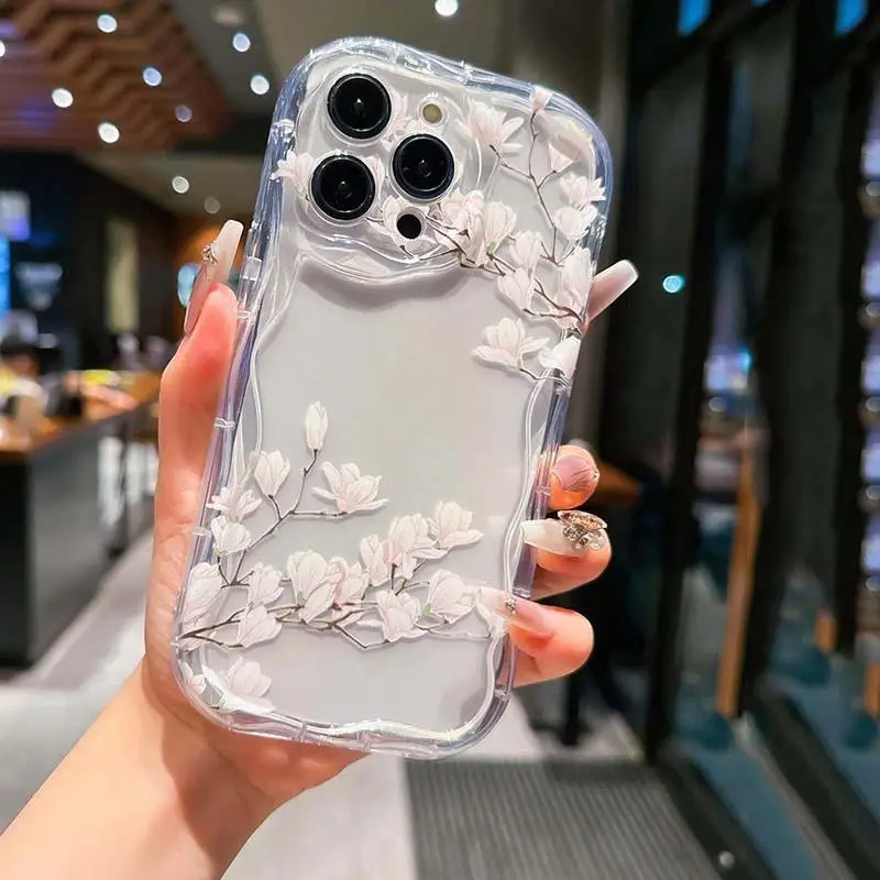 Clear Flower Case for Xiaomi Redmi Note 13 Pro 5G 13 4G 8 11 10 12 13 Pro Plus 12S Redmi 12 13C 12C 9A 9 10 A1 A2 Plus TPU Funda