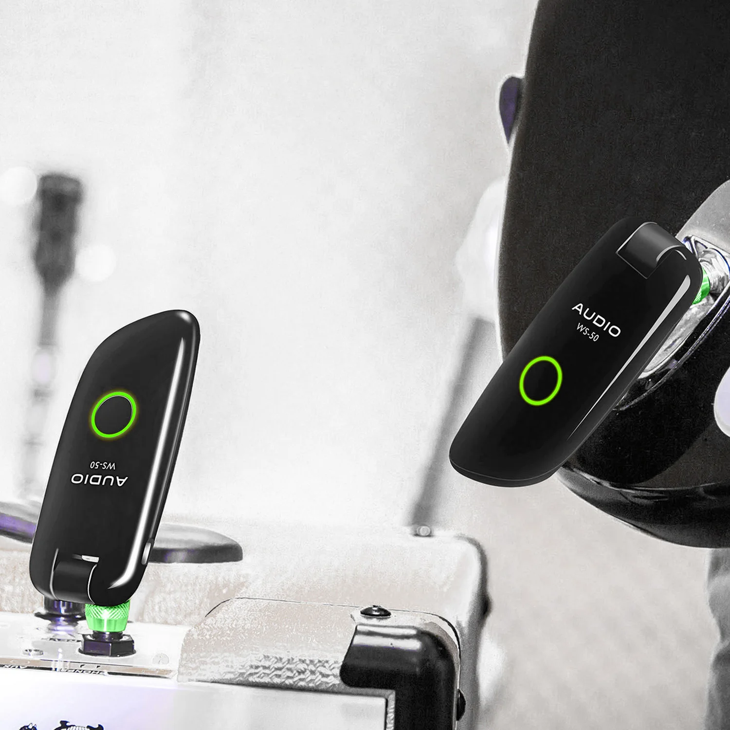 

Mini Digital Wireless Guitar System Rechargeable Audio Wireless Guitar Transmitter Receiver for Guitar Bass Electric Instruments