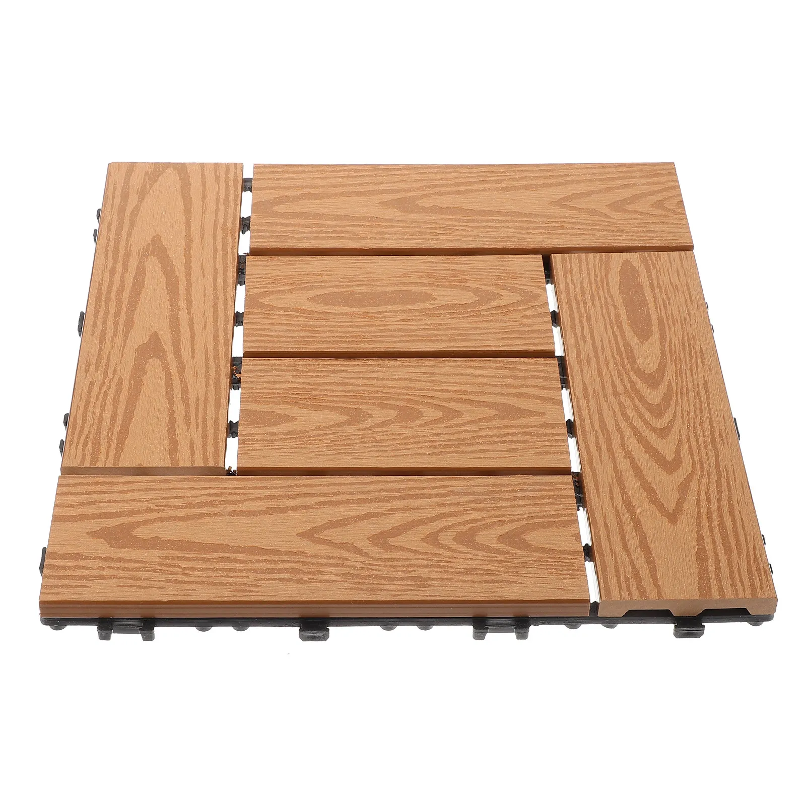 1 unidad de baldosas entrelazadas de madera y plástico, suelo compuesto, anticorrosión, ecológico, baldosas de madera para patio y balcón.