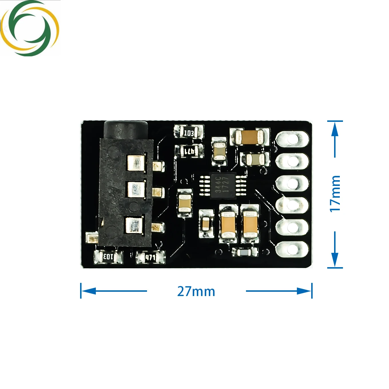 D/A Audio Converter Digital to Analog Converter Board Stereo Audio Module Conversion Module CS4344 with I2S Interface