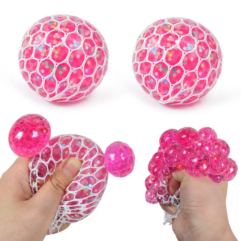 Kawaii Colorful 3D Star Squishy Squeeze Calm Ball Non-Toxic Soft Peace Relief Anti-Anxiety Sensory Fun Toy Portable Plaything