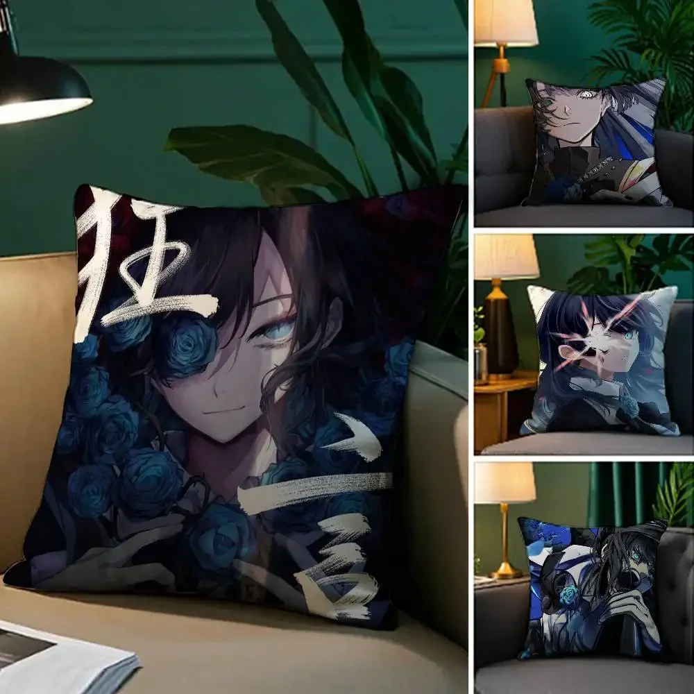 Anime Singer A-Ado Double-sided Printed pillow cover Short plush Suitable living rooms bedrooms sofas throw cushion cover
