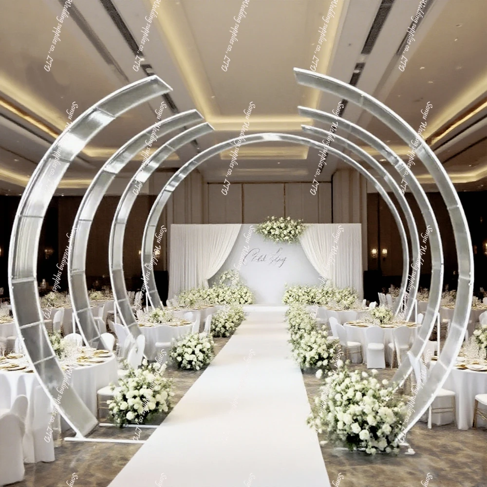 280x320cm )280x320cm )gold/black/sliver/White metal  Backdrop Stand Modern Simple Design for Wedding Party Event Background
