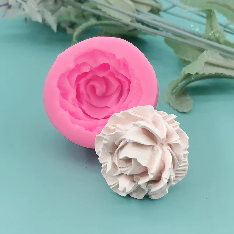 1 pz rosa stampo in Silicone resina arte DIYCake cioccolato zucchero fondente stampi da forno stampaggio strumenti di decorazione ornamento di fiori