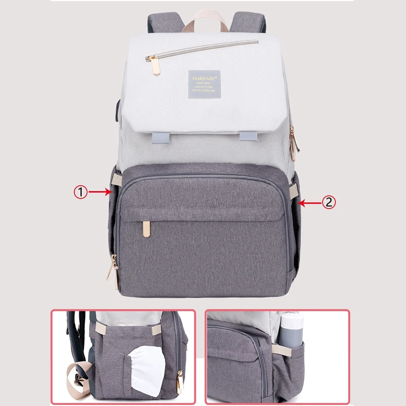 Imagem -04 - Multifuncional Impermeável Maternidade Mochila Grande Capacidade Mamãe Bolsa Bolsa de Viagem ao ar Livre Mãe e Bebê Bolsa Novo 2023