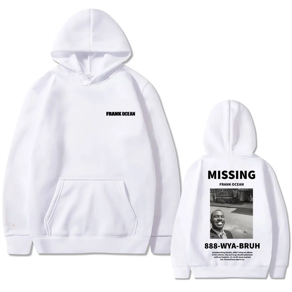 Rapper Frank Missing Oversized Hoodie Ocean Hip Hop Vintage Hoodies Blond Fashion Sweatshirt Men Casual Clothes Male Streetwear