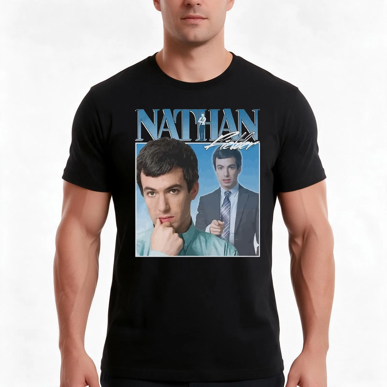 Nathan Fielder 90s Vintage T-Shirt Summer Casual Cotton Tee Oversized Streetwear Tops Vintage Graphic Print 100% Cotton