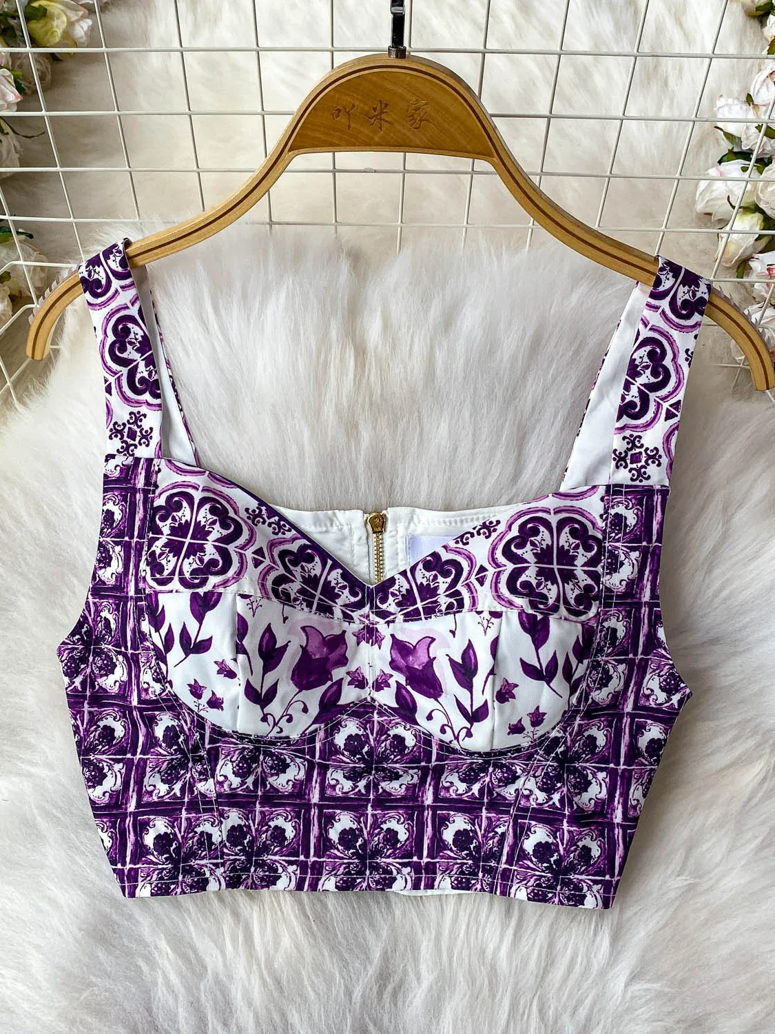 

Vaion Sle ort V-Ne Tie Chest Pad Tube Top Strap Vest High Waist Slim Long Skirt Set Women's Faion Summer Outfit