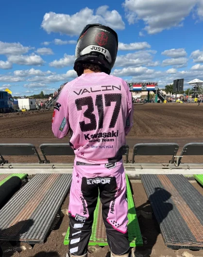 

Мотоцикл Jason Anderson SMX450 Розовый # Kawasaki SuperMotocross Джерси Мужчины Женщины Свободные дышащие скоростные сушки Топы