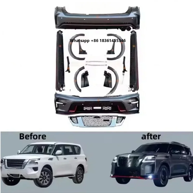 

For Nism 2016 Patrol Body Kit Front and Rear Bumper Grille Step Bar Spoiler