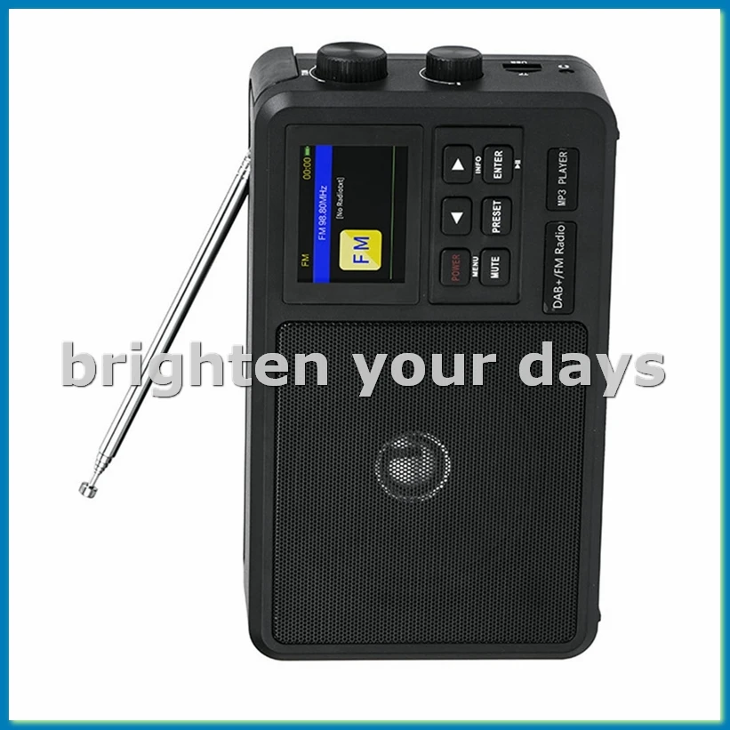 Portable Network Radio +/FM Radios Wireless Bluetooth Speaker with LCD Screen Support Alarm Clock Sleep Timer-ABFT