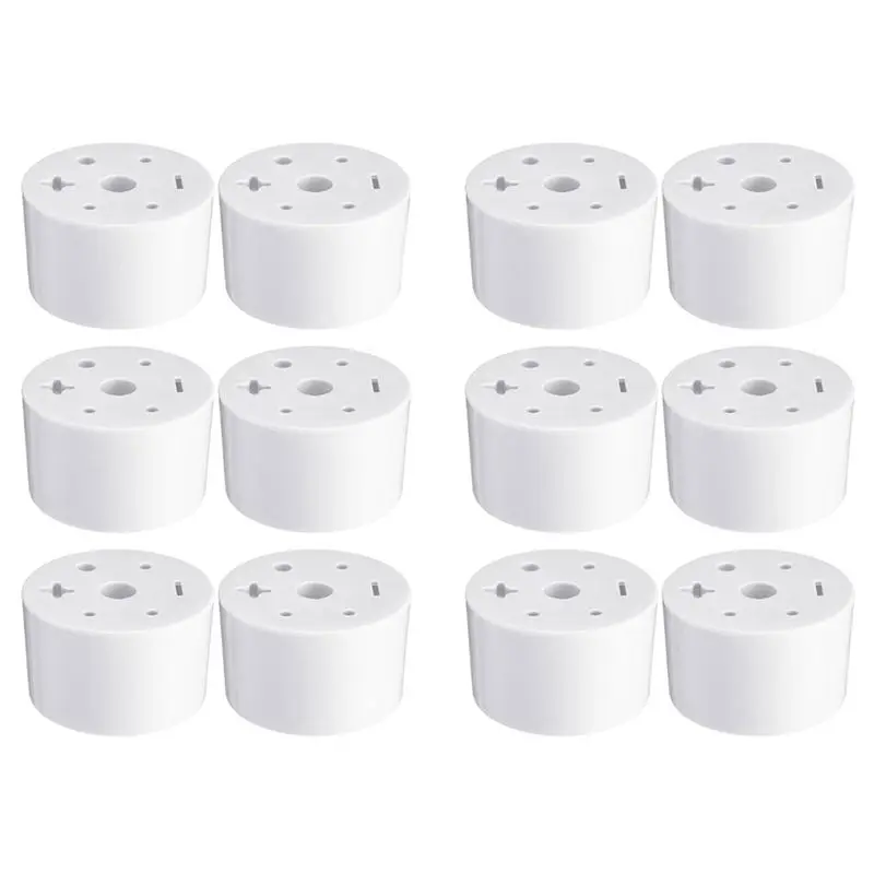 A84E-12 Pcs Cemetery Grave Vase Inserts Plastic Cemetery Flowers Holder Bracket With 7 Hole Cylindrical Reusable Cemetery