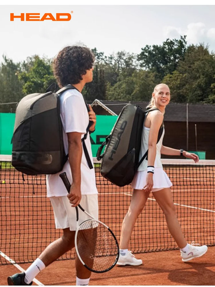 HEAD PROX Series Tennis Racket Bag Large Capacity Backpack Racket Sports Bag Travel Bag Tennis Racket Bag with Shoe Compartment