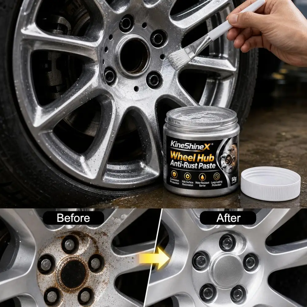 KineShineX Wheel Hub Anti Rust Paste 50g Water Resistant Barrier for Brake Rotors