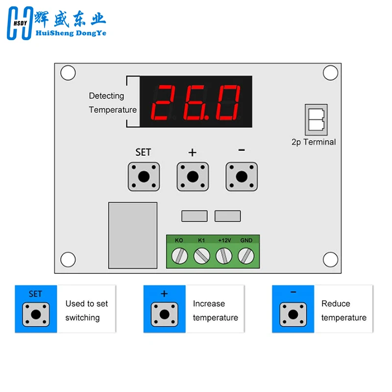 W1209 Luce blu/rossa DC 12V calore freddo temperatura termostato interruttore di controllo della temperatura regolatore di temperatura termometro